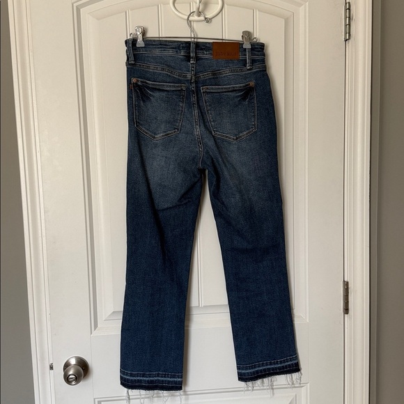 Judy Blue - Aurora High Rise Vintage Wash Kick Flare With Released Hem - 1/25 - Picture 8 of 11